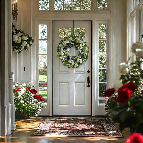Orilium blossoms create a vibrant, year-round focal point.