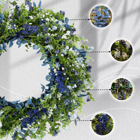 Orilium versatile seasons wreath complements entryways, mantels, and windows all year.
