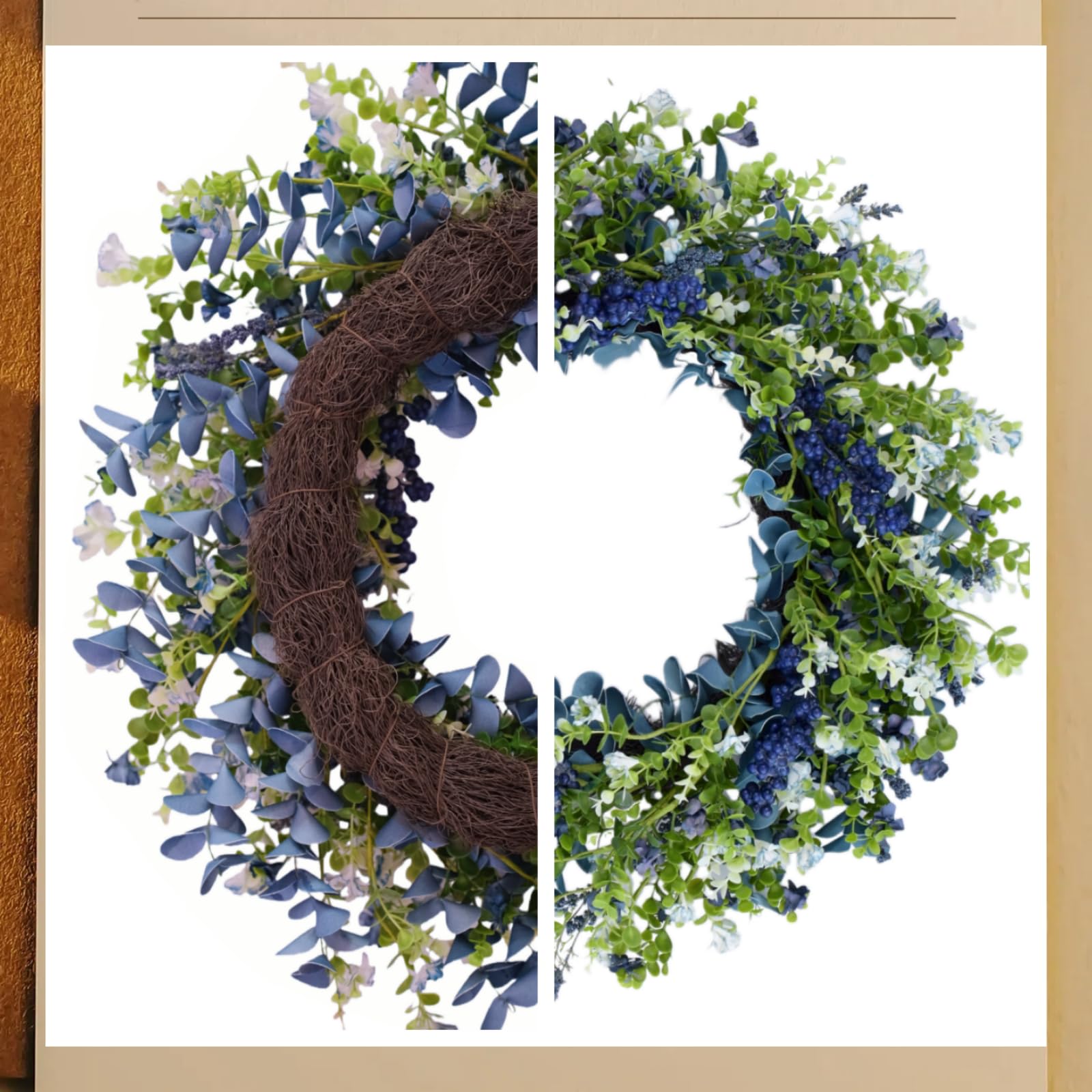 Orilium weather-resistant wreath withstands wind and rain for long-lasting display.