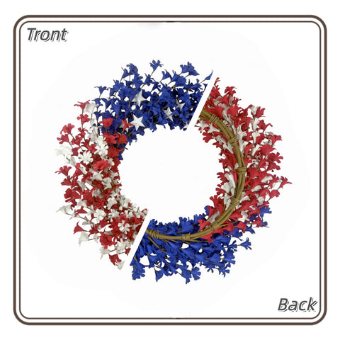 Orilium patriotic wreath enhances front-door décor for Independence Day and Memorial Day