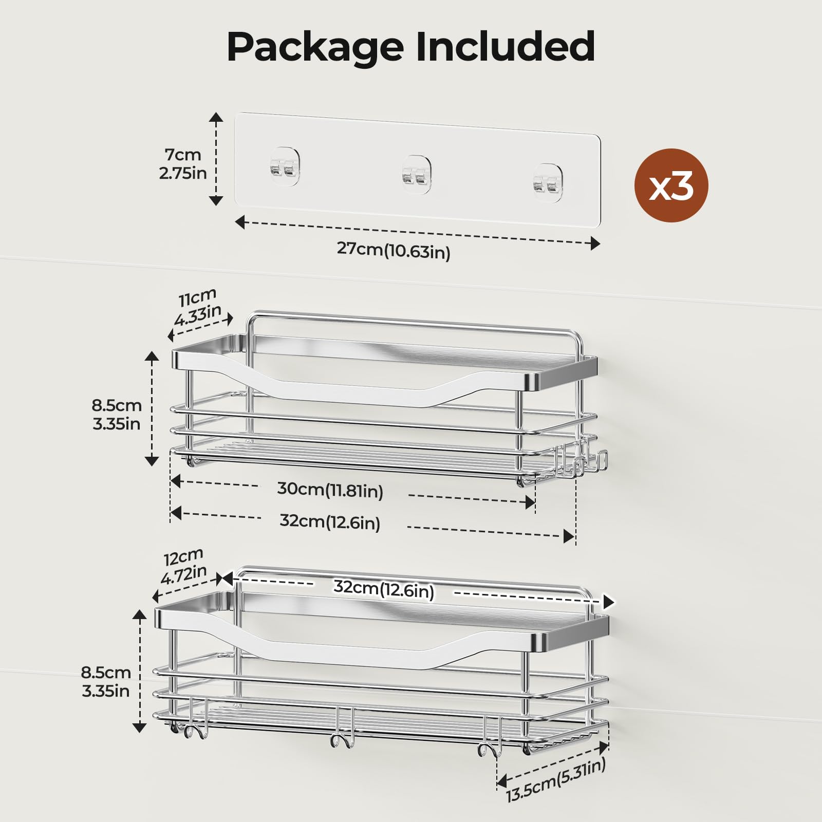 Orimade stainless steel finish emphasizes rust resistance and modern style.