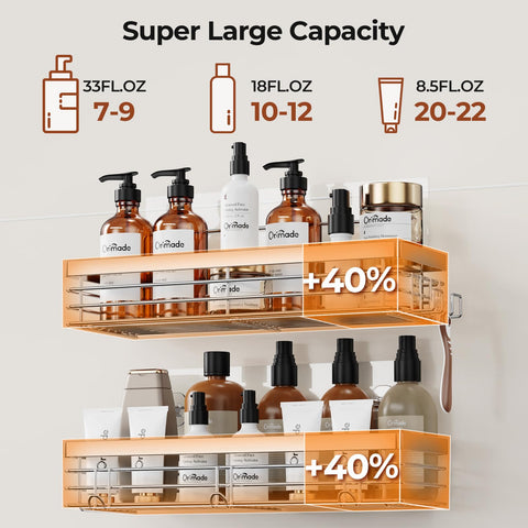 Orimade two-pack shower caddies for shared spaces.