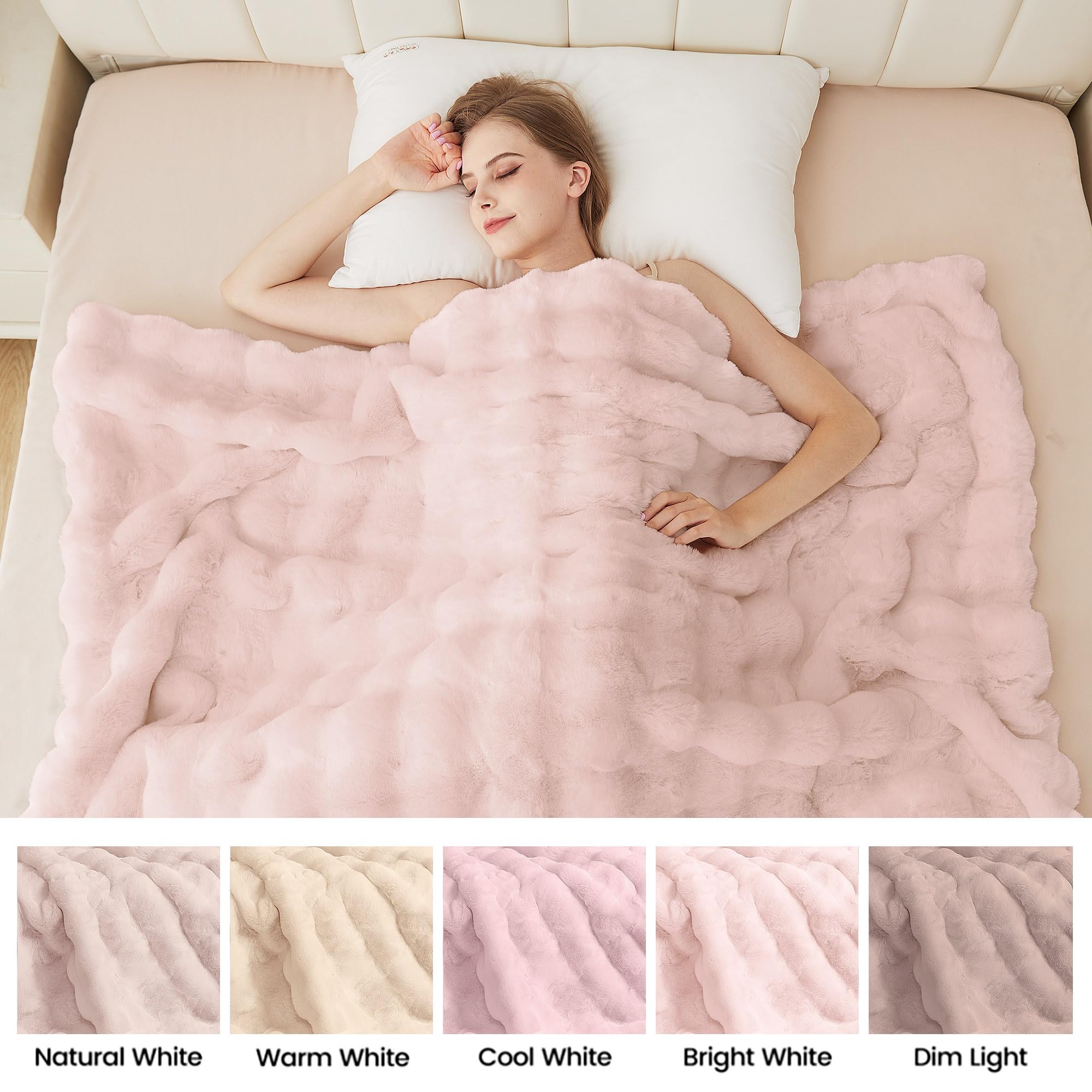 ORINOVA pink fluffy blanket bedroom decor elevates comfort and style