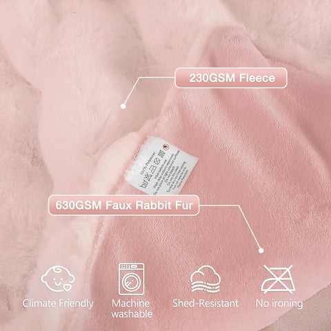 ORINOVA pink fluffy blanket gift-ready, perfect for birthdays or holidays