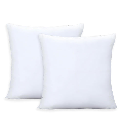ORJ throw pillow insert in white 22x22 pack of 2 for sofa decoration and comfort.