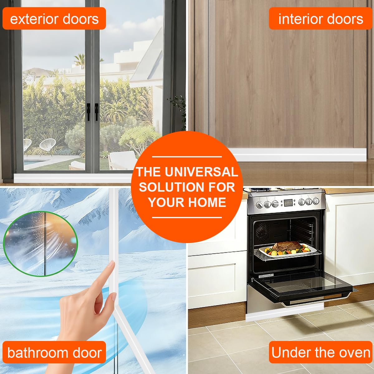 Ormein weather stripping seals air leaks at thresholds.