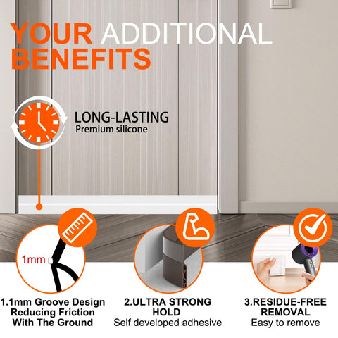 Ormein wide backing adhesive prevents lifting and keeps doors smooth.