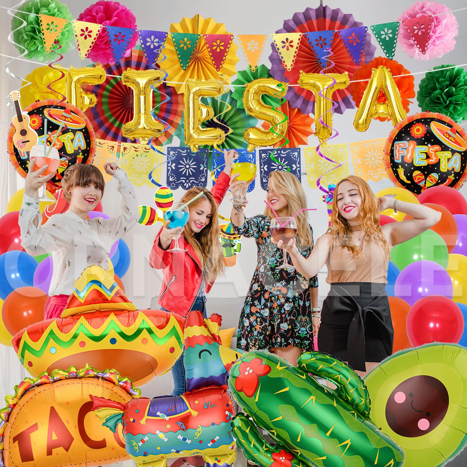 ORNACELE latex balloons bundle for filling arches, clusters and joyful party atmospheres
