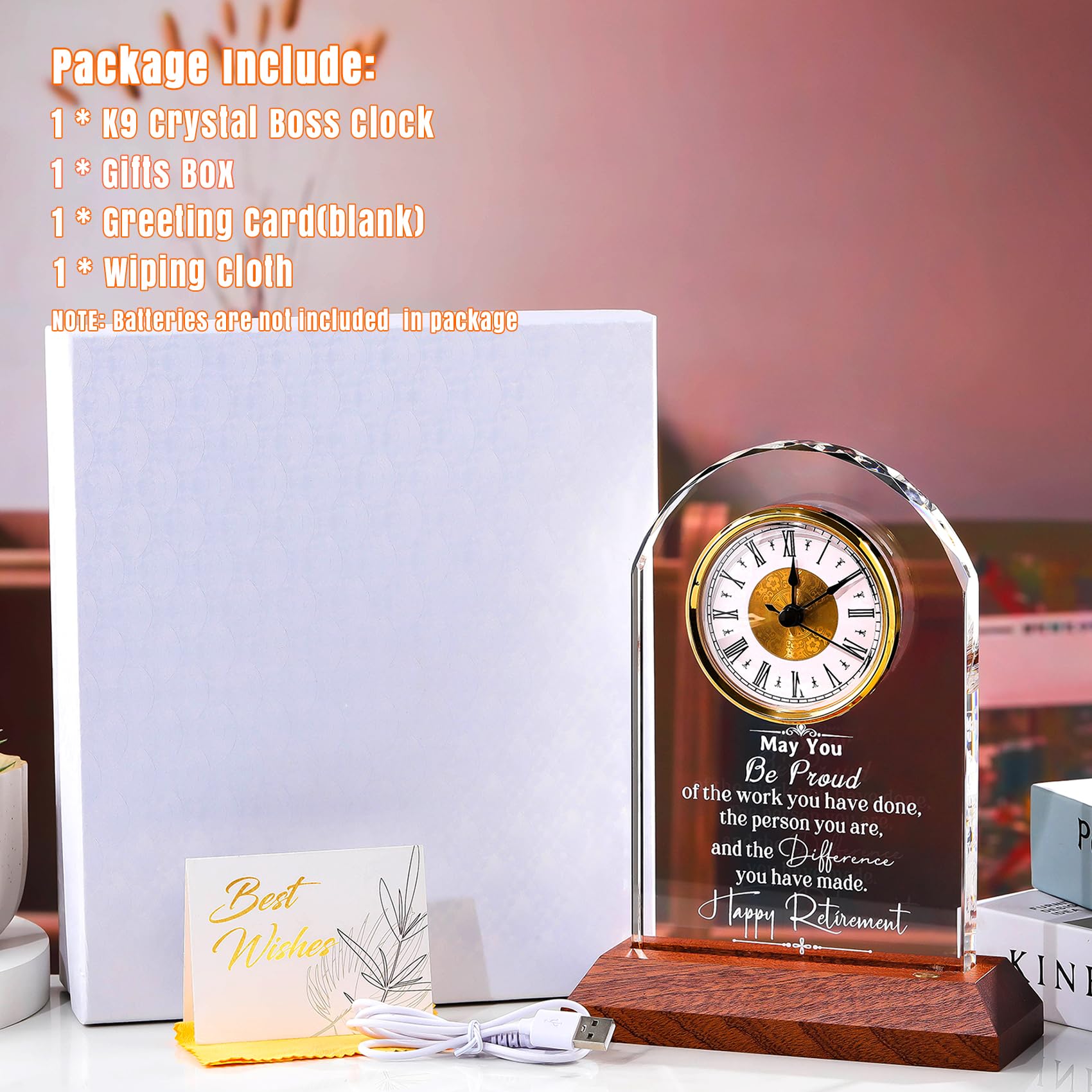 Ornalrist included wipe cloth and card for easy gifting