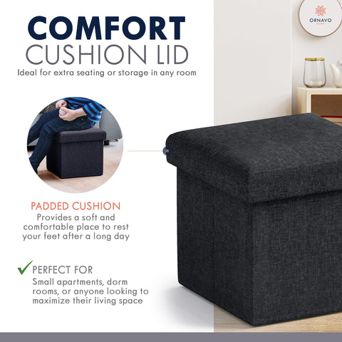 Ornavo Home compact-dorm-room ottoman ideal for small living spaces.
