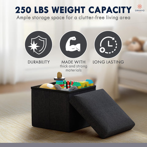 Ornavo Home side-table-ready ottoman doubles as convenient extra surface.
