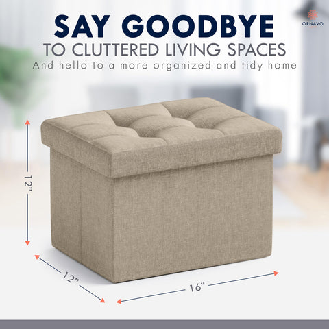 Ornavo Home ottoman in living room adds stylish, extra seating.