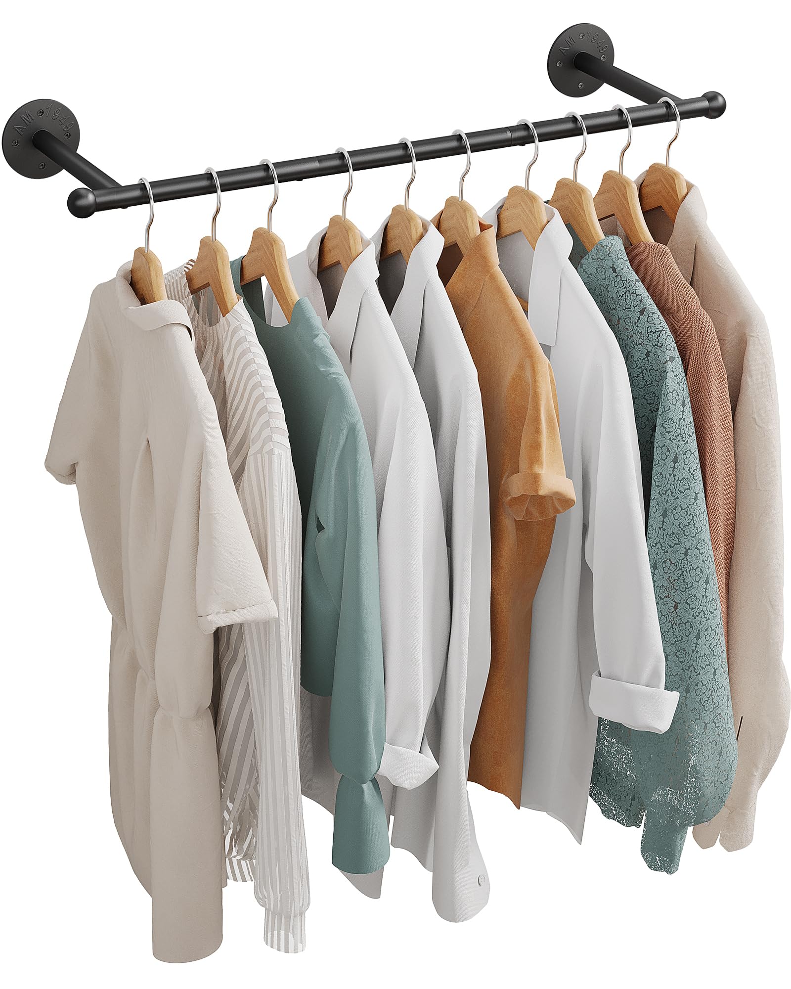 OROPY 33-inch clothes rack with telescoping rod simplifies setup.