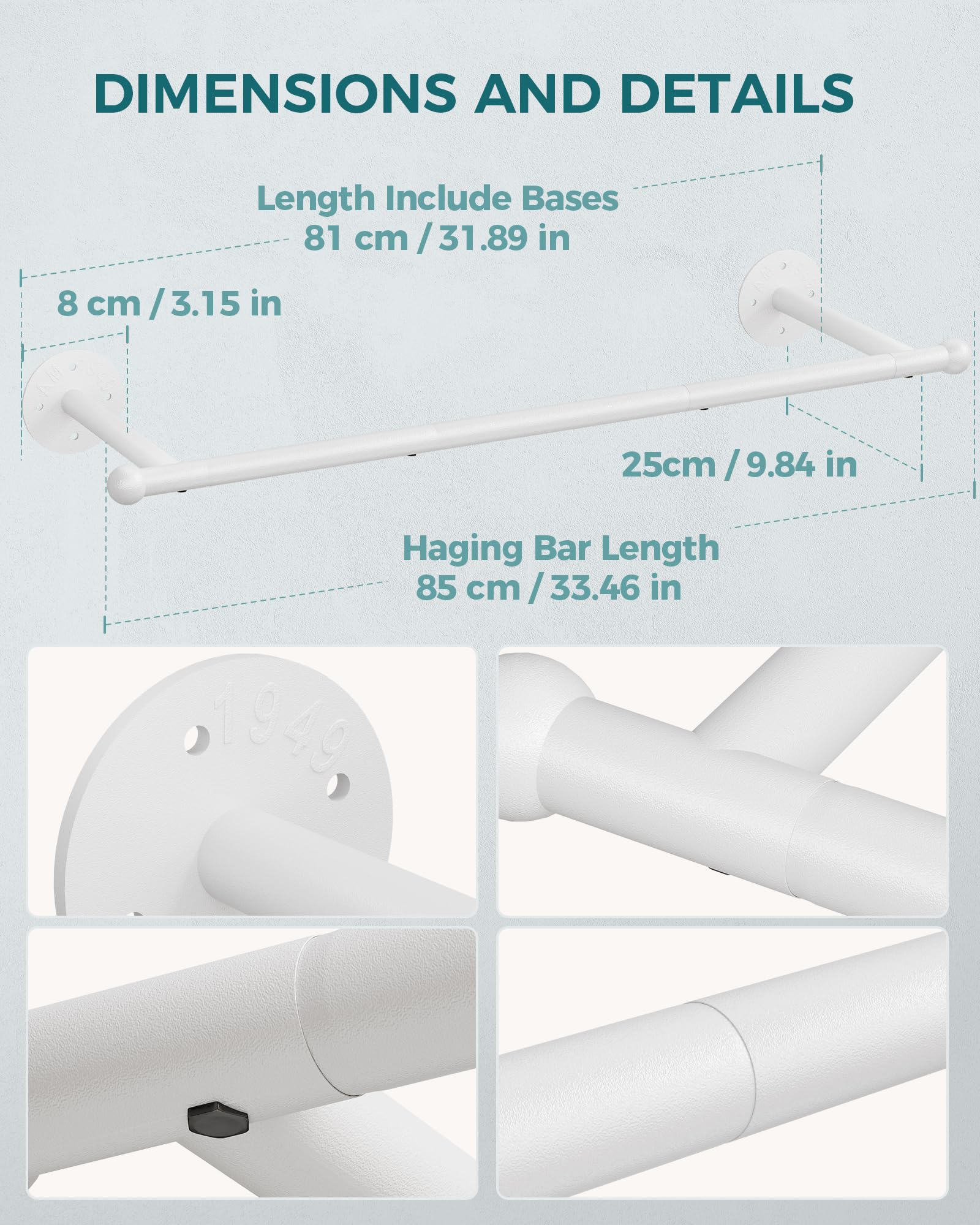 Heavy-duty 88 lbs capacity on OROPY rack for coats and bulky items