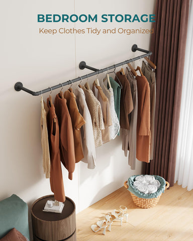 OROPY clothes rack in bedroom or living room for organized wardrobe display