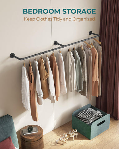 OROPY clothes rack with plants decor showcases decorative yet practical storage.