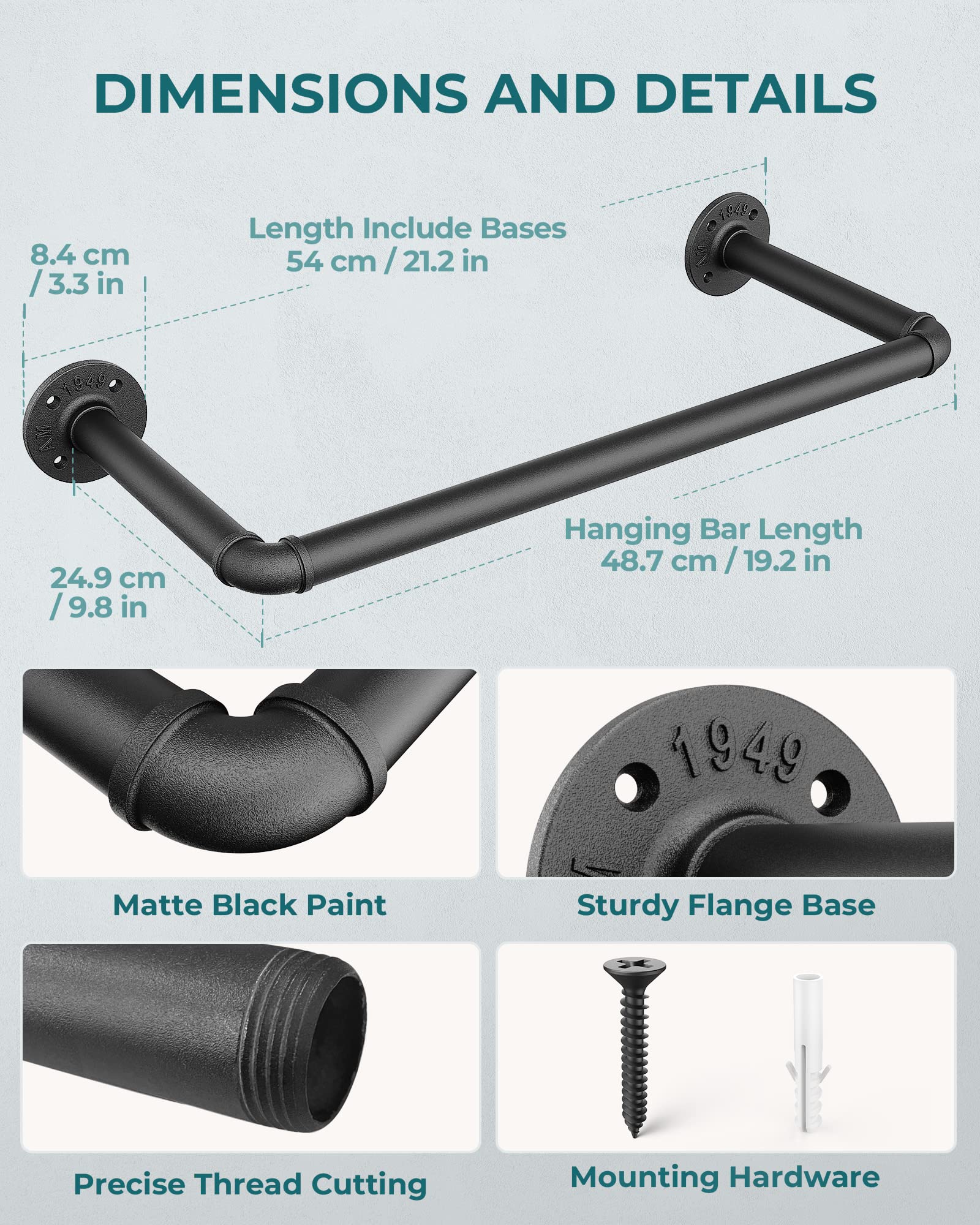 OROPY Laundry-room setup demonstrates compact 21.2-inch rack for tight spaces.