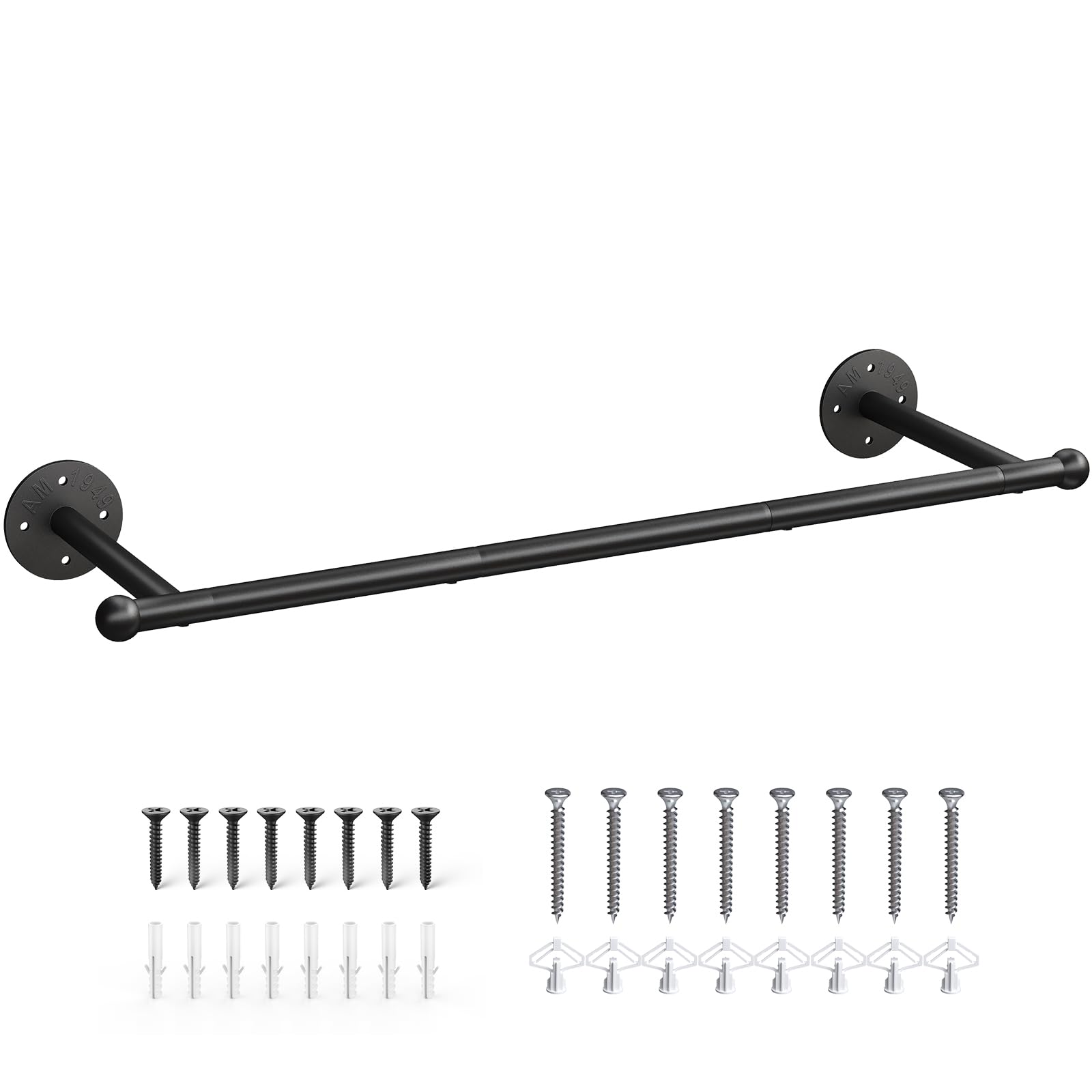 OROPY industrial pipe clothing rack wall-mounted for durable organization.