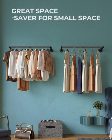 OROPY iron pipe rack heavy-duty hanging for bulky garments in laundry closet