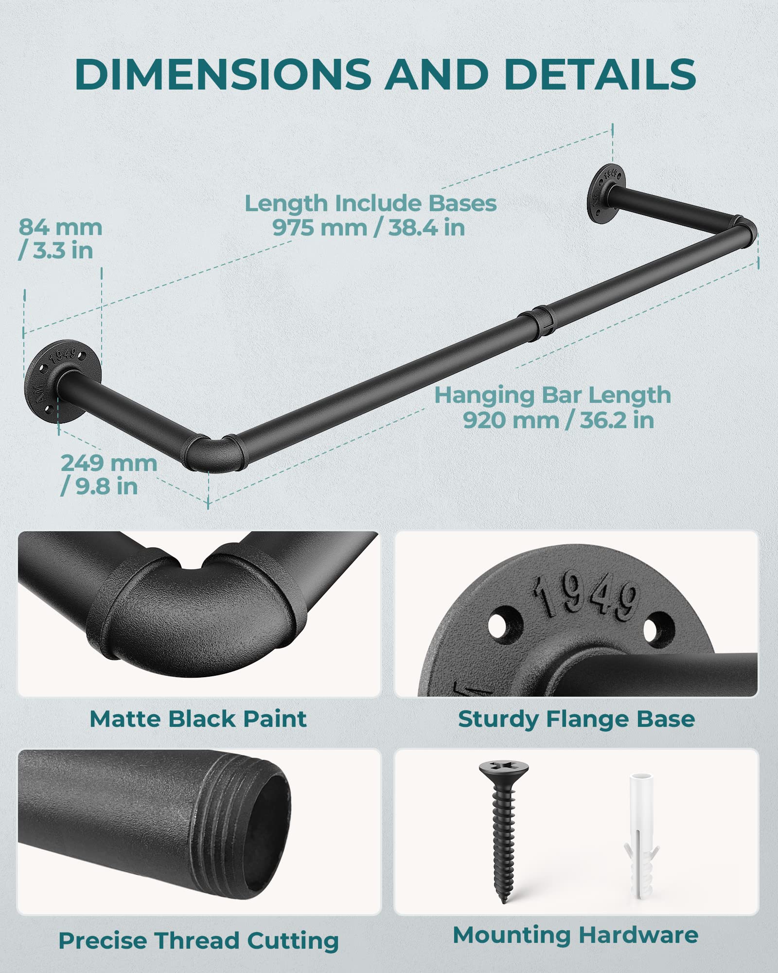 OROPY wall-mounted rack helps keep closets organized and wrinkle-free for daily wear