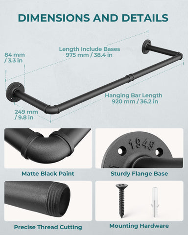 OROPY wall-mounted rack helps keep closets organized and wrinkle-free for daily wear