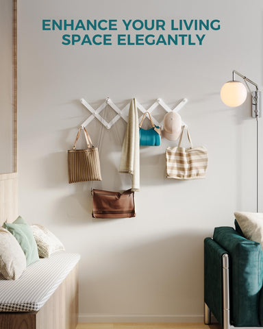 OROPY wall-mounted rack helps organize entryway clutter without overpowering decor