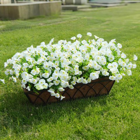 Orphidel full-planter display uses 21 silk blooms per bundle.