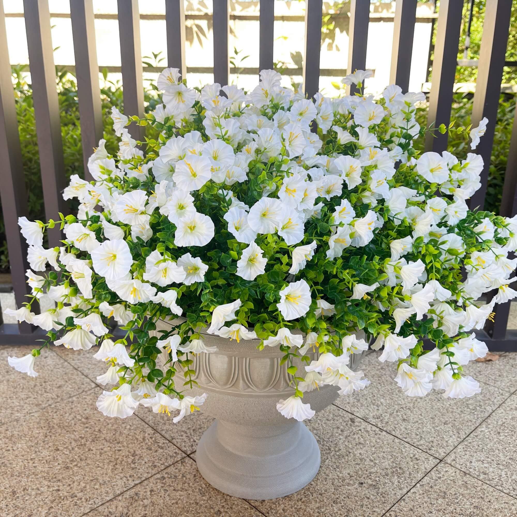 Orphidel outdoor artificial flowers with 16 bundles create lush, low-maintenance curb appeal.