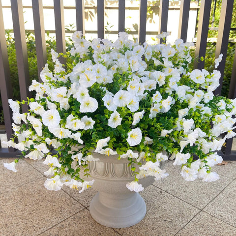 Orphidel outdoor artificial flowers with 16 bundles create lush, low-maintenance curb appeal.