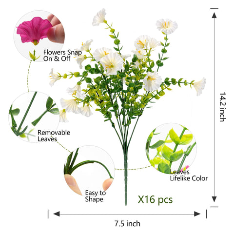 Orphidel UV-resistant faux flowers resist sun, keeping colors vibrant.
