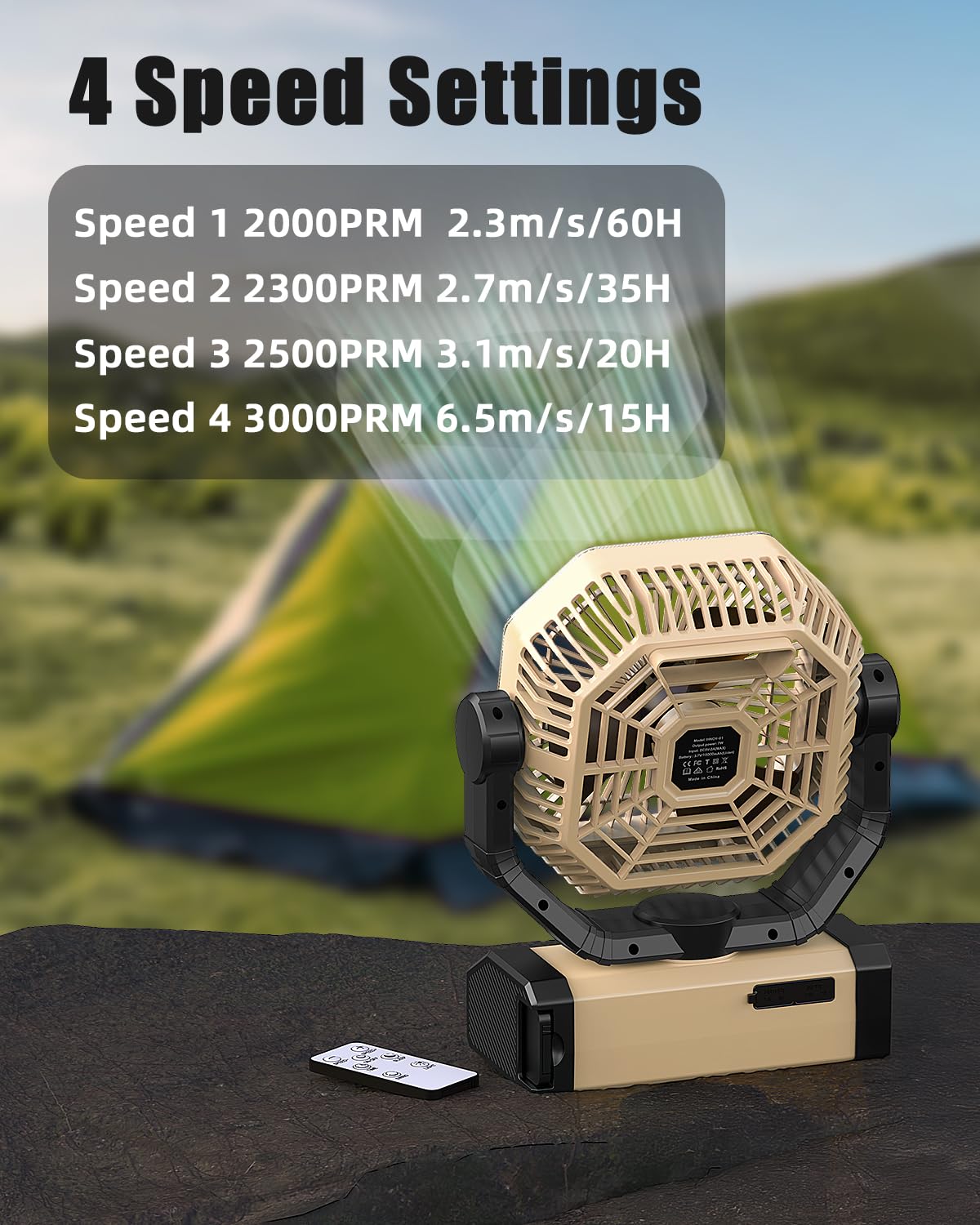 Orteen 24000mAh battery ensures long runtime for camping and power outages