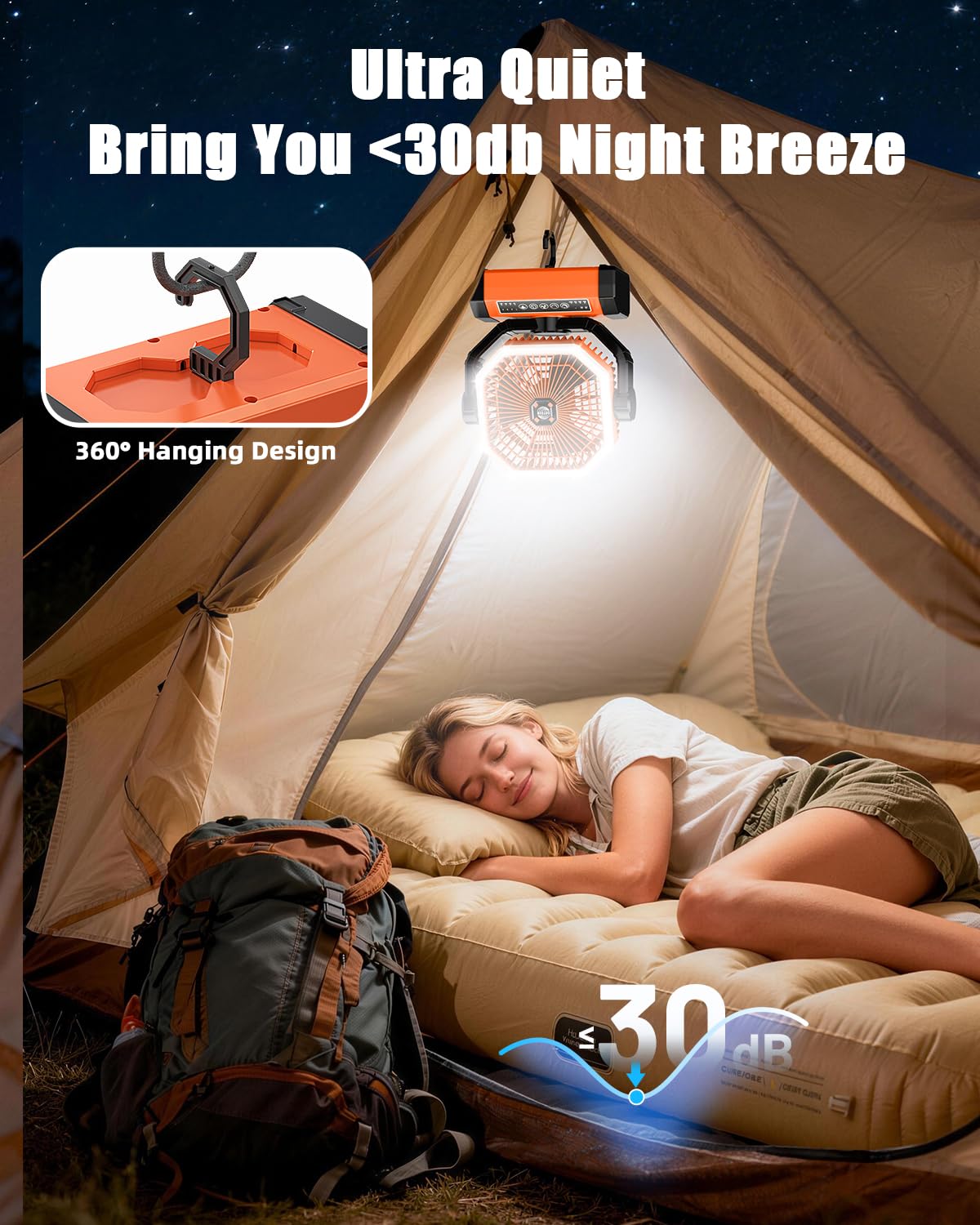 Orteen 270-degree swivel with tilt enables precise airflow