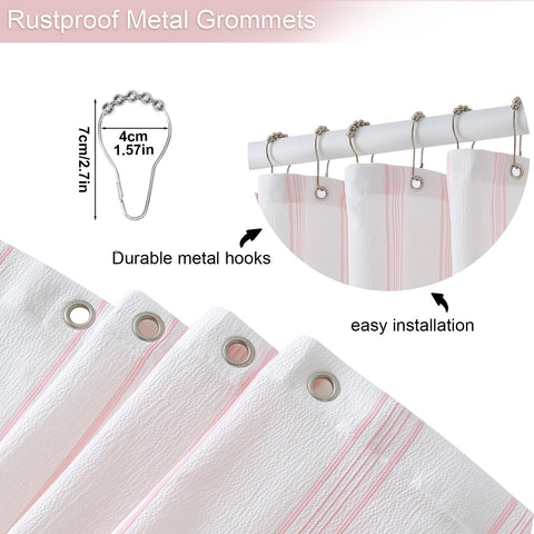 ORTIGIA 72x72 shower curtain provides ample coverage for standard showers