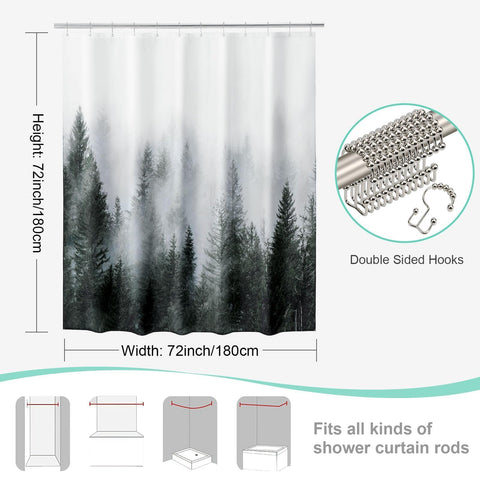 ORTIGIA bathroom decor with forest design enhances a relaxing routine.