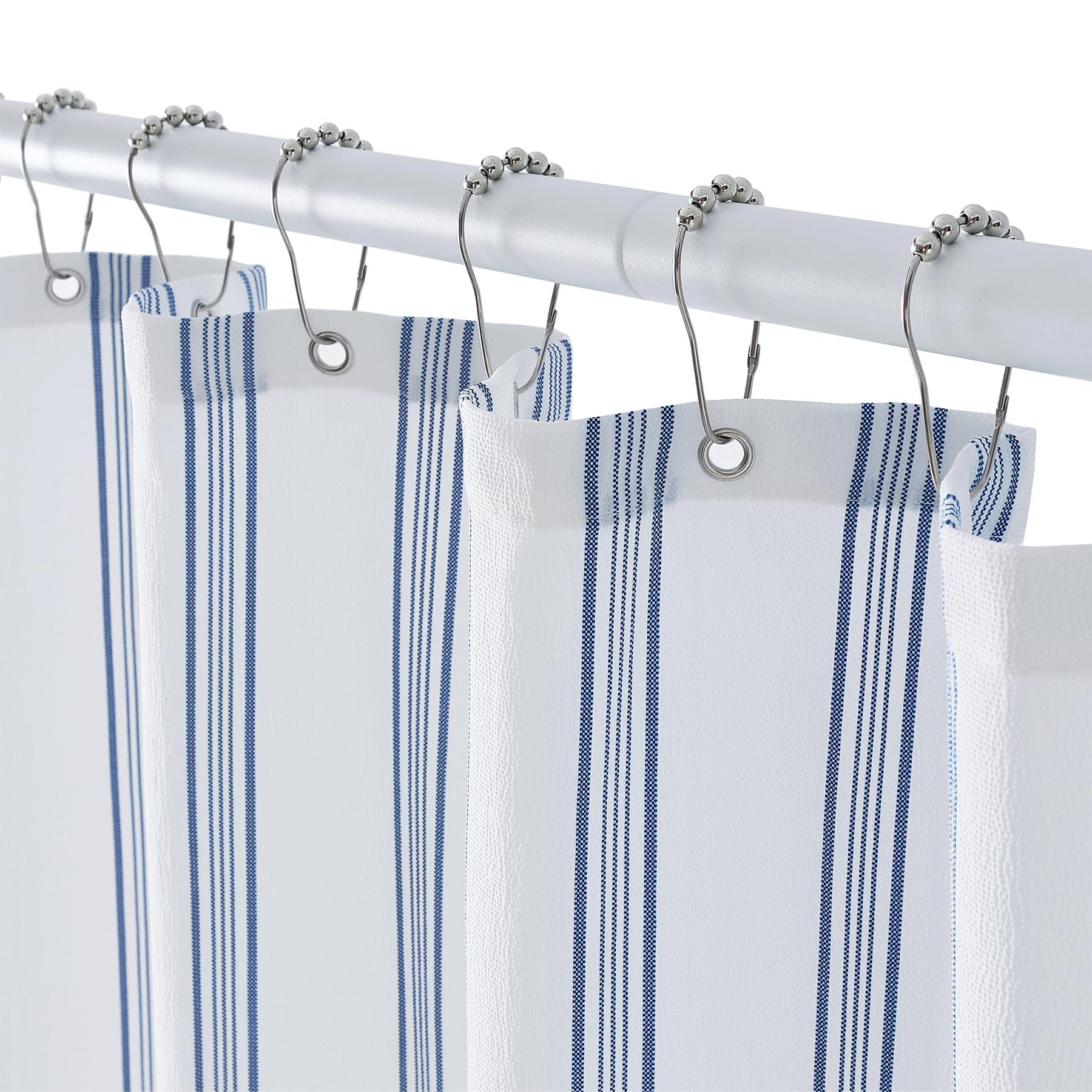 ORTIGIA included metal hooks ensure smooth, quiet curtain gliding