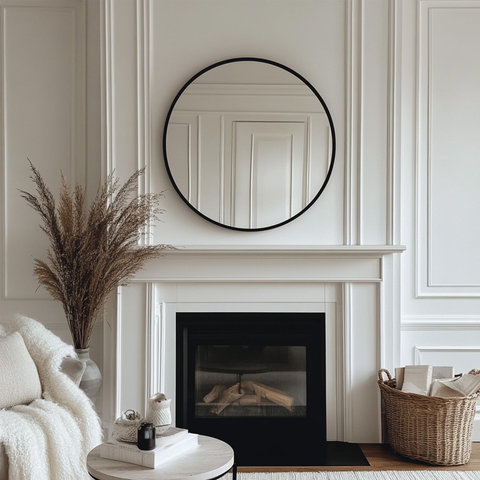 Oruii easy-install round mirror ships with hardware for simple mounting.