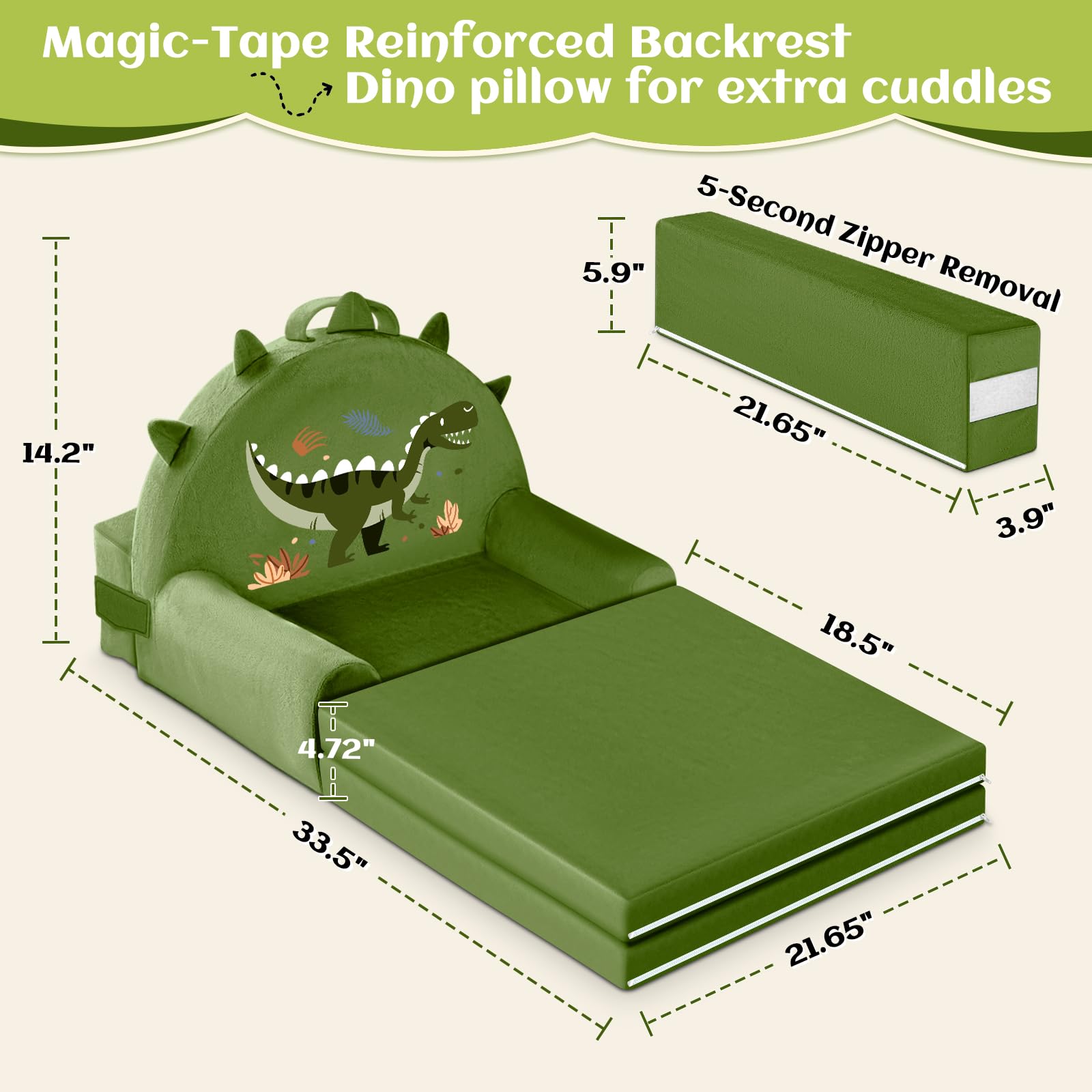 ORWIPO Travel-ready bed mode supports sleepovers and daycare naps.