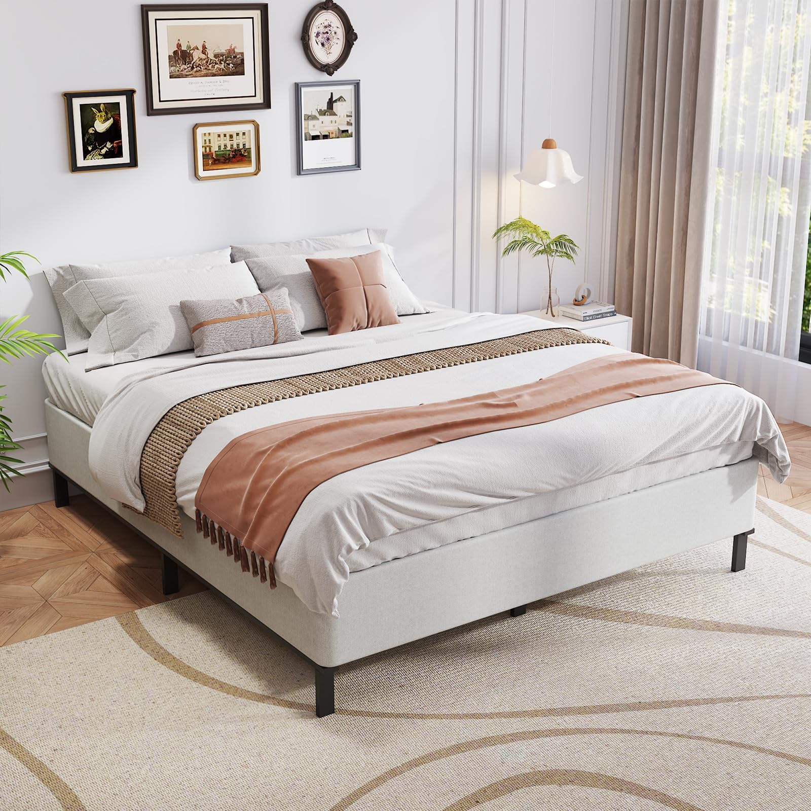 OSASET versatile placement on floor or with basic bed frame.