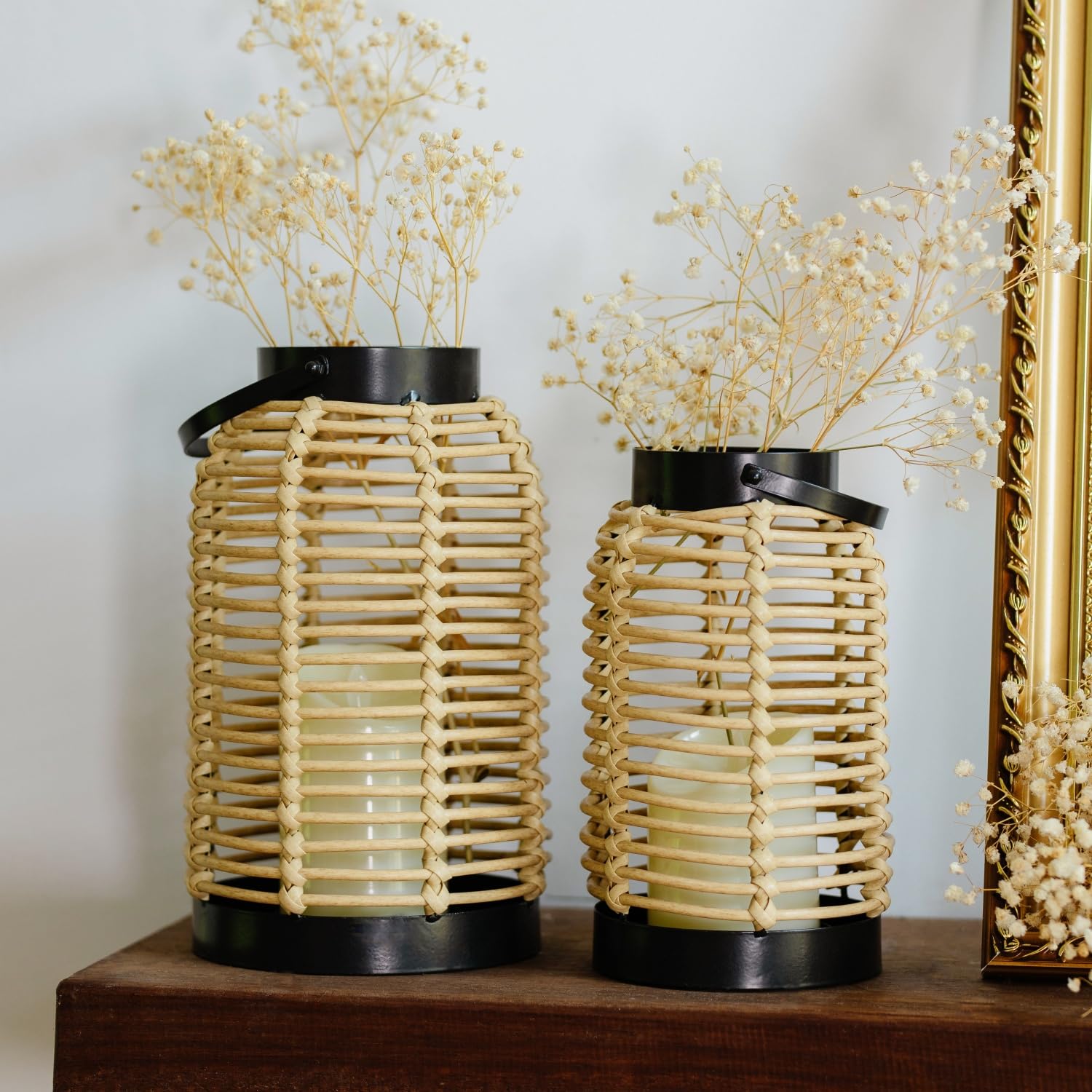 Osgevei boho lantern on tabletop ideal for centerpieces and cozy dinners