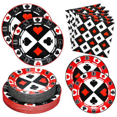 Osonm casino night dinner plates 8.9in ready for a hearty party meal