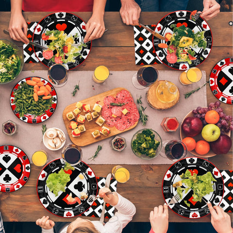 Osonm poker dice printed plates add stylish game-night flair