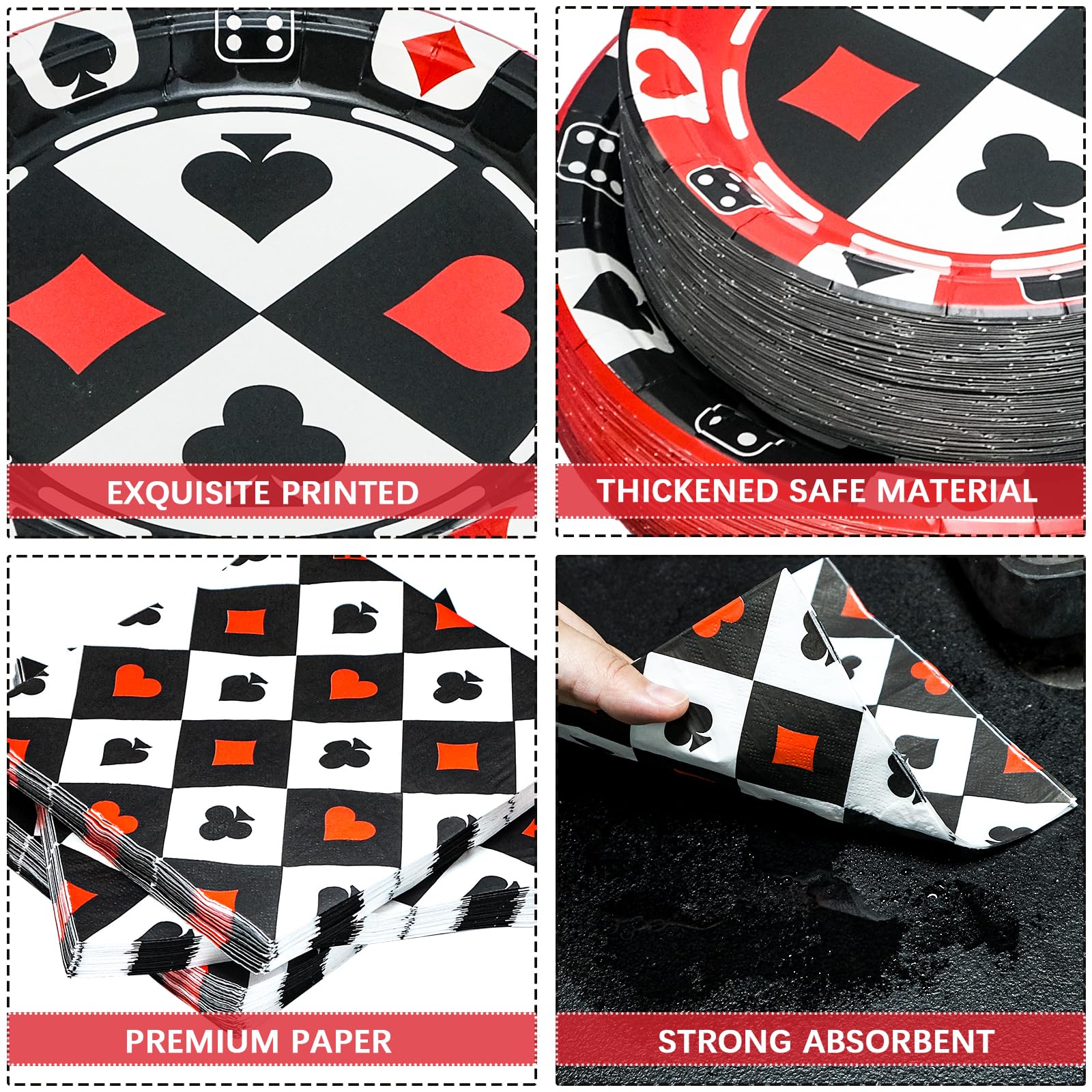 Osonm poker theme napkins paired with casino table decor
