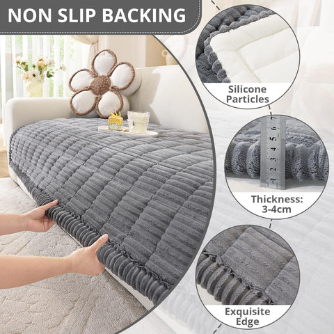 OstepDecor cushion protector for leather sofas maintains shape.