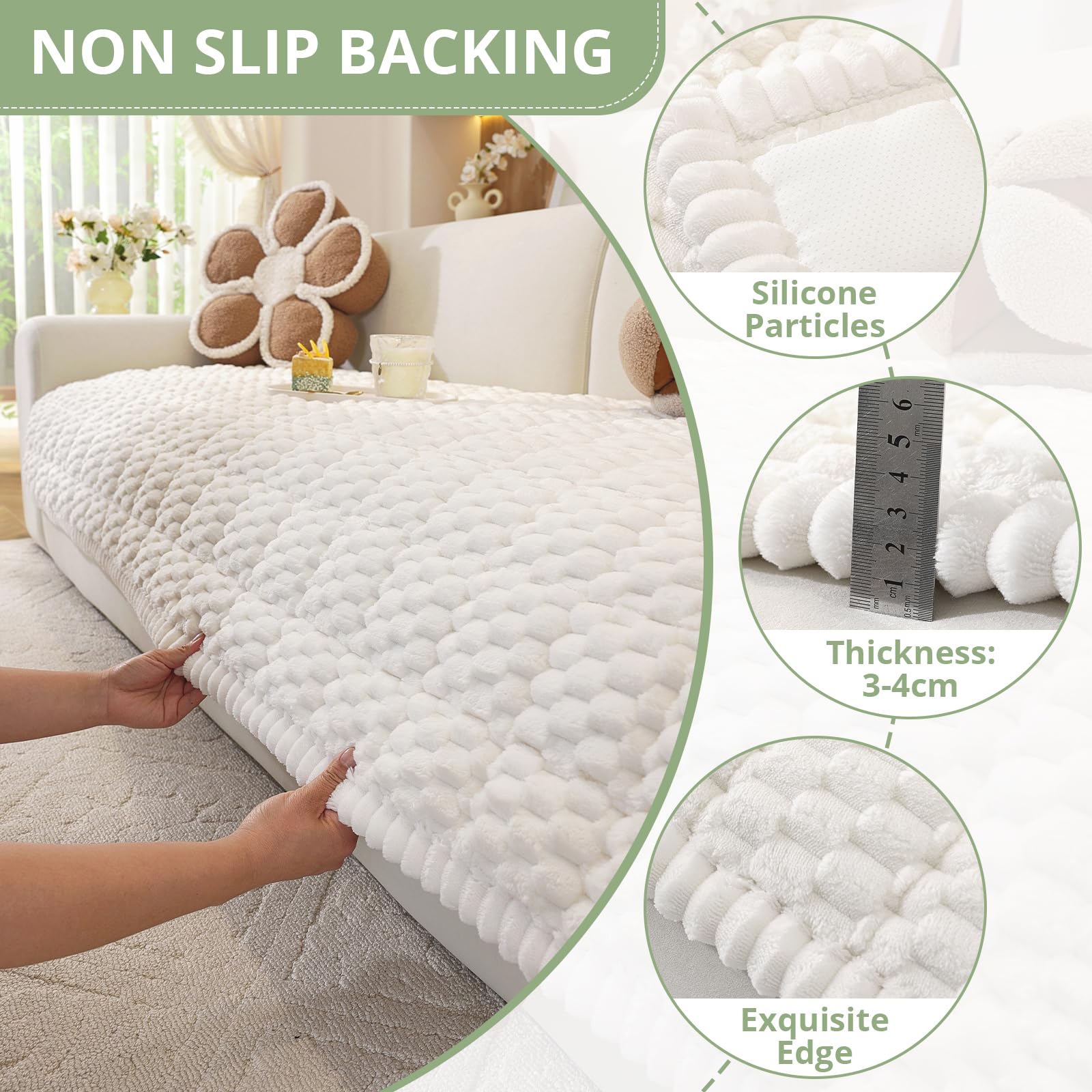 OstepDecor machine-washable couch cover simplifies cleanup after messes