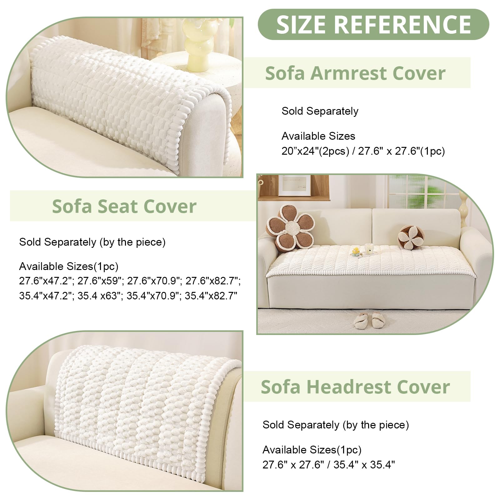 OstepDecor couch protector with non-slip bottom stays secure on furniture