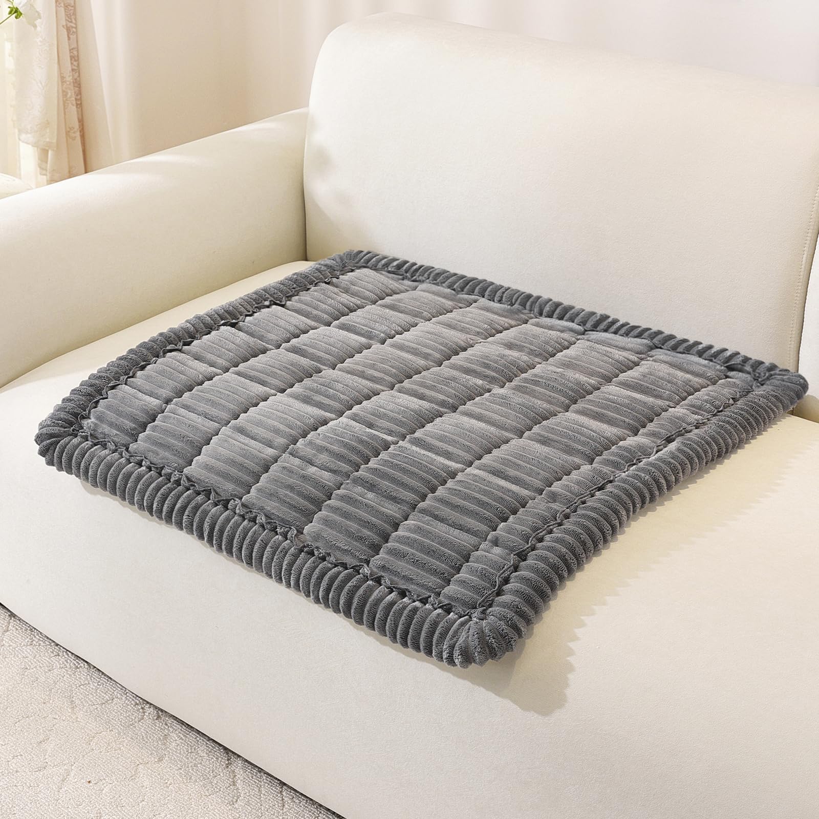 OstepDecor washable dog couch cover protects furniture from scratches and spills.