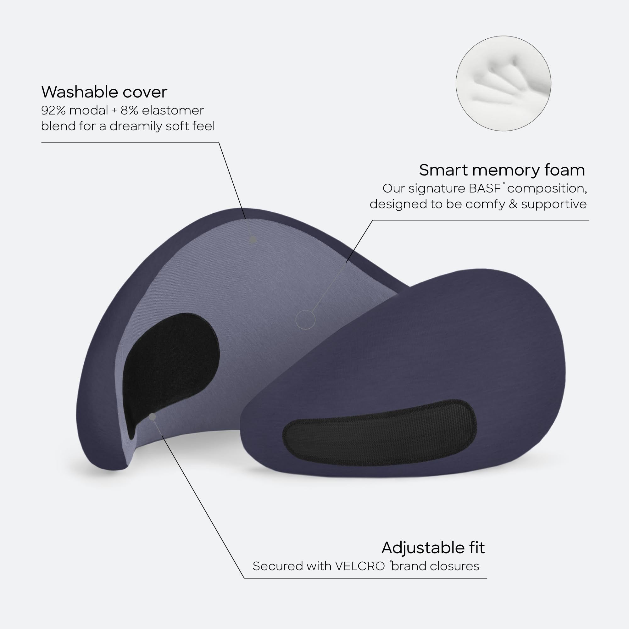 OSTRICH PILLOW Go asymmetrical sides adapt to forward or backward closure