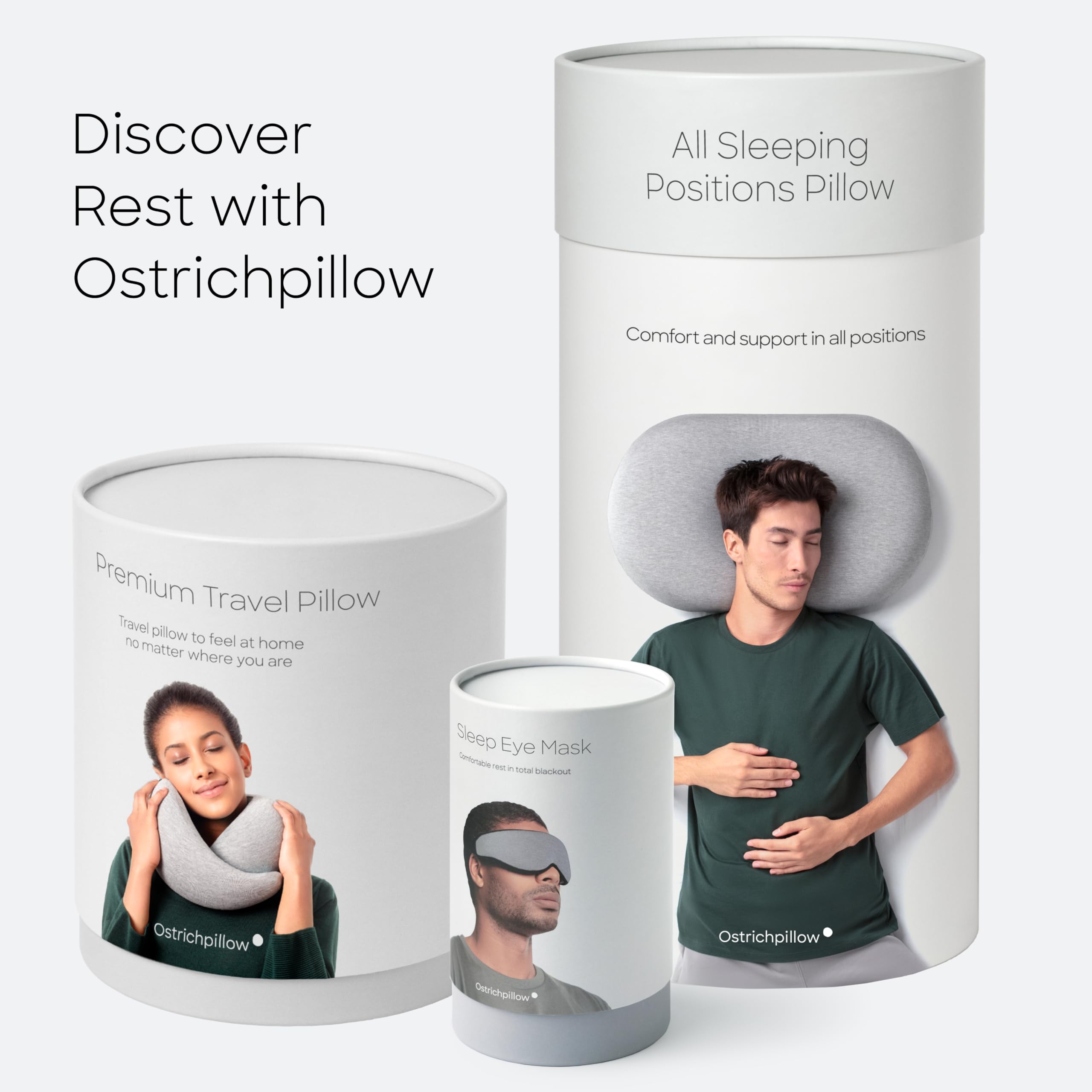 OSTRICH PILLOW Go asymmetrical sides enable flexible resting positions