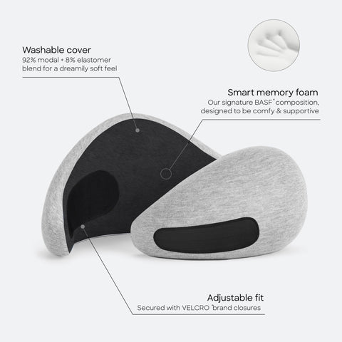 OSTRICH PILLOW Go includes a travel bag for easy packing and transport