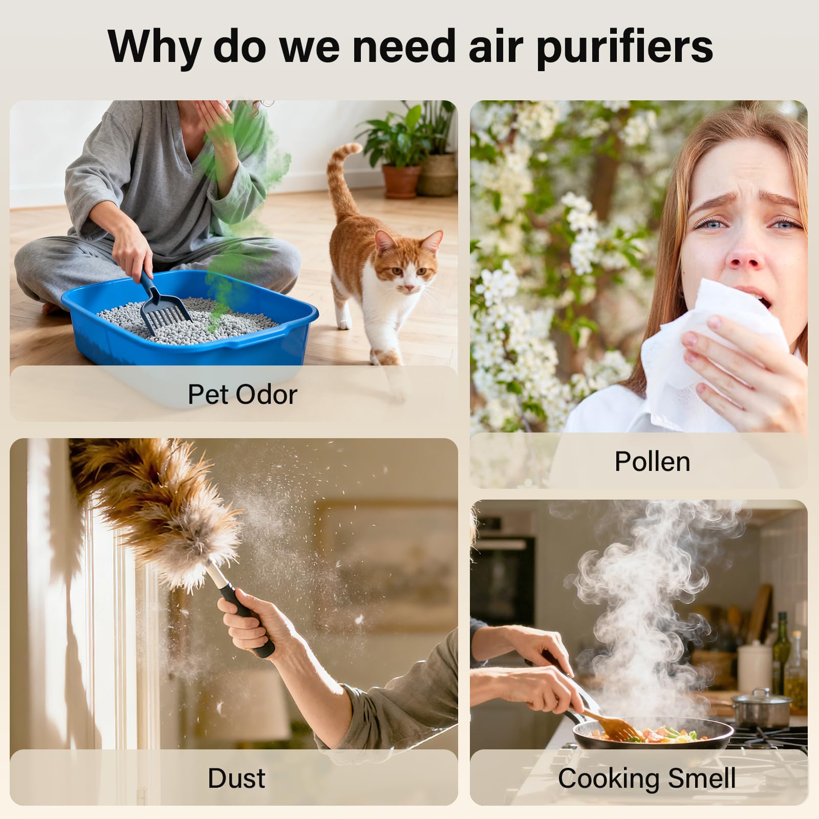Oterbear 8000B auto mode adjusts purification based on air quality